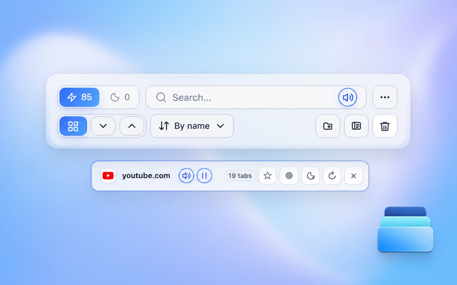 TabCaptain sound locator in the Safari extension toolbar